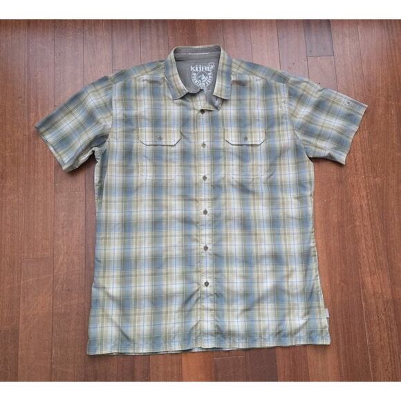 Lot 3 KUHL Short Sleeve BUTTON UP Sz L Shirts Plaid Outdoor Men's - Picture 5 of 10